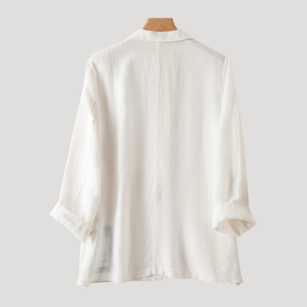 Women’s Blazer Lightweight Casual Linen Summer Jacket