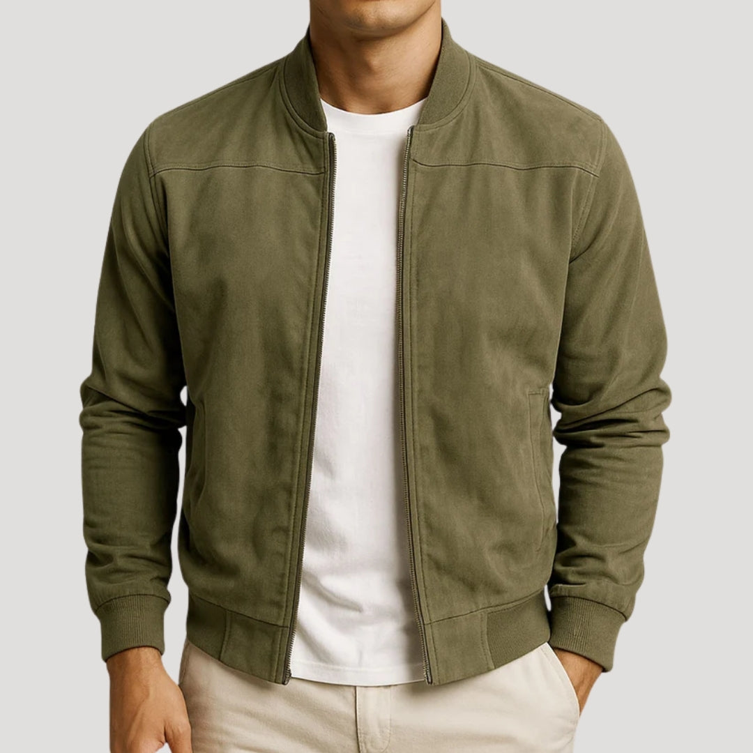 Mens Bomber Jacket Lightweight Casual Zip Up Outerwear