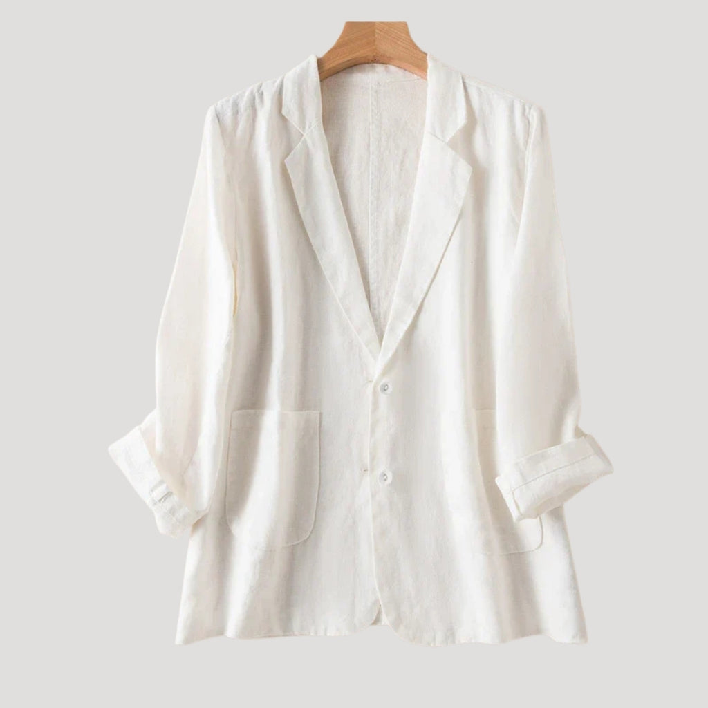 Women’s Blazer Lightweight Casual Linen Summer Jacket