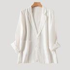Women’s Blazer Lightweight Casual Linen Summer Jacket