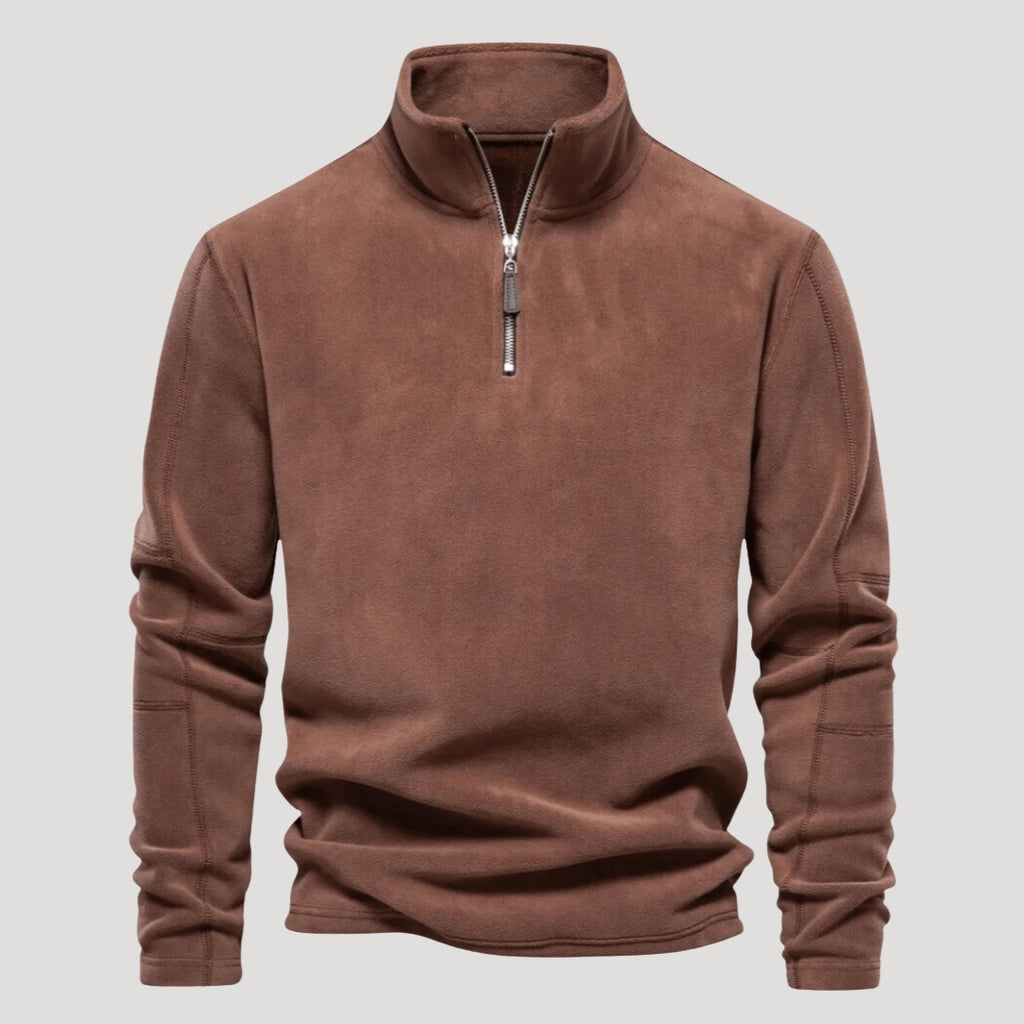 Men’s Quarter Zip Sweater Fleece Pullover Long Sleeve