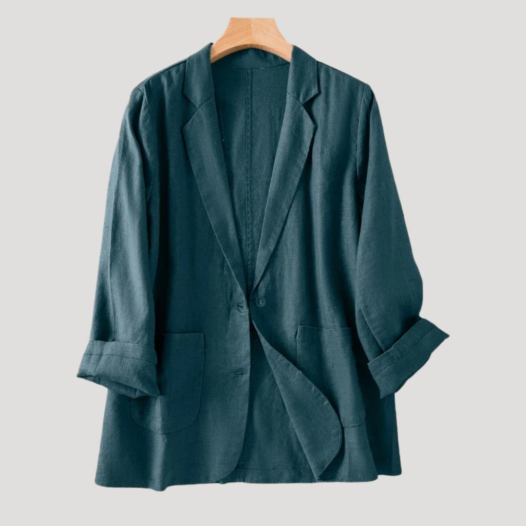 Women’s Blazer Lightweight Casual Linen Summer Jacket