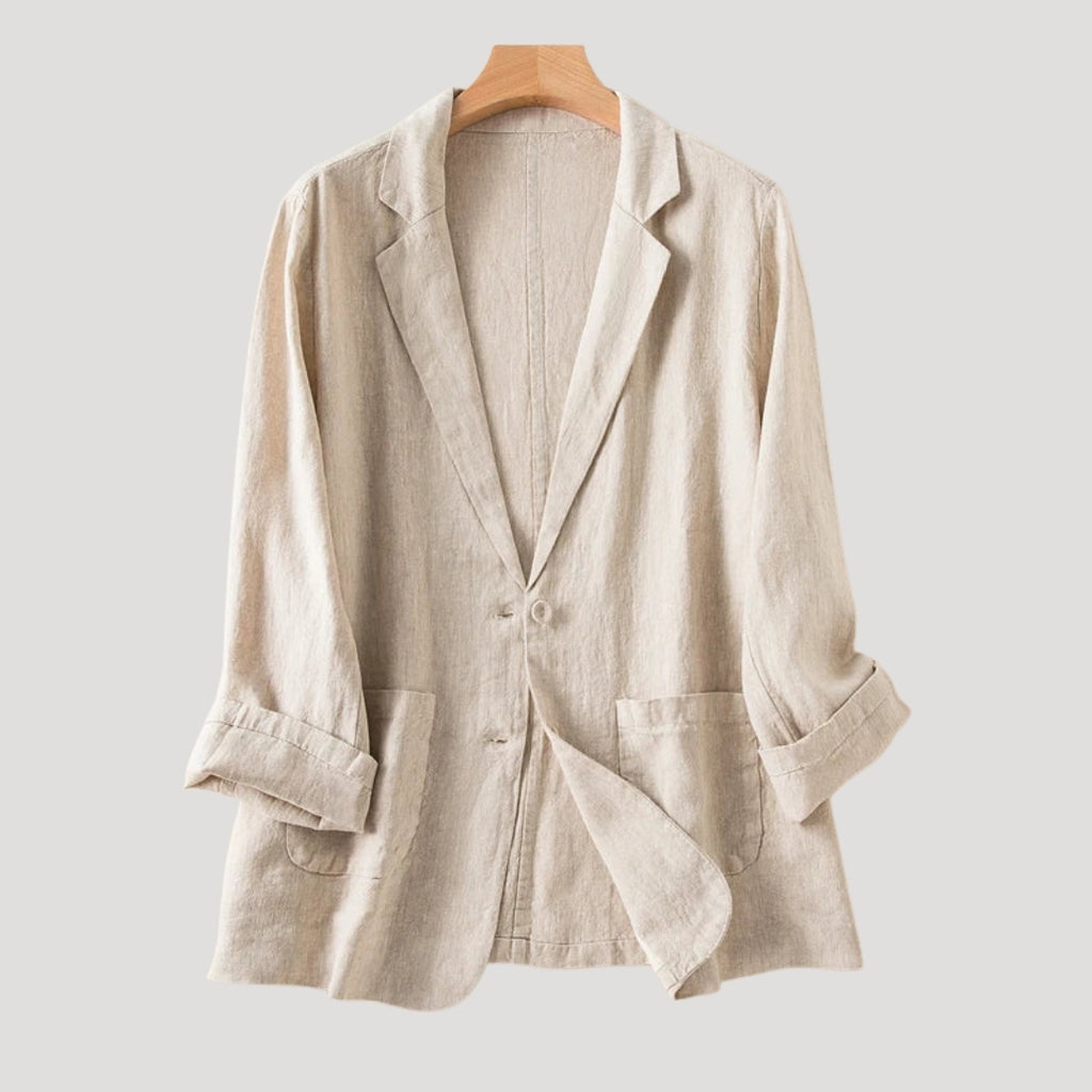 Women’s Blazer Lightweight Casual Linen Summer Jacket