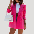 Women’s Oversized Double Breasted Blazer Longline Casual Jacket