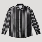 Men’s Slim Fit Patterned Shirt Long Sleeve Button Down Top
