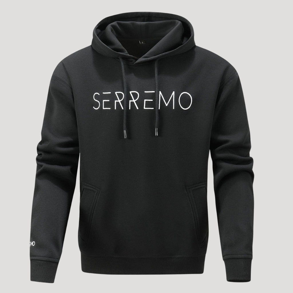 Men’s Black Graphic Pullover Hoodie Casual Streetwear Sweatshirt