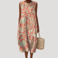 Women’s Summer Dress Floral Midi Casual Sleeveless Boho