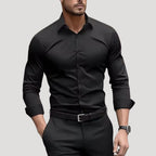 Men’s Slim Fit Dress Shirt Long Sleeve Stretch Button Up