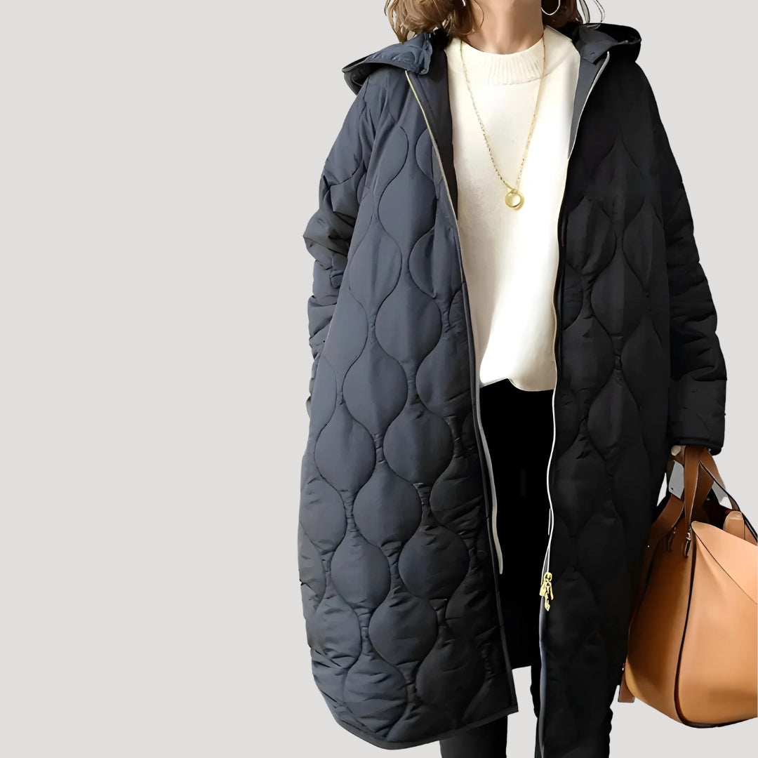 Women’s Hooded Quilted Long Puffer Parka Coat Outerwear