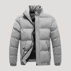 Men’s Hooded Puffer Jacket Quilted Zip Front Coat
