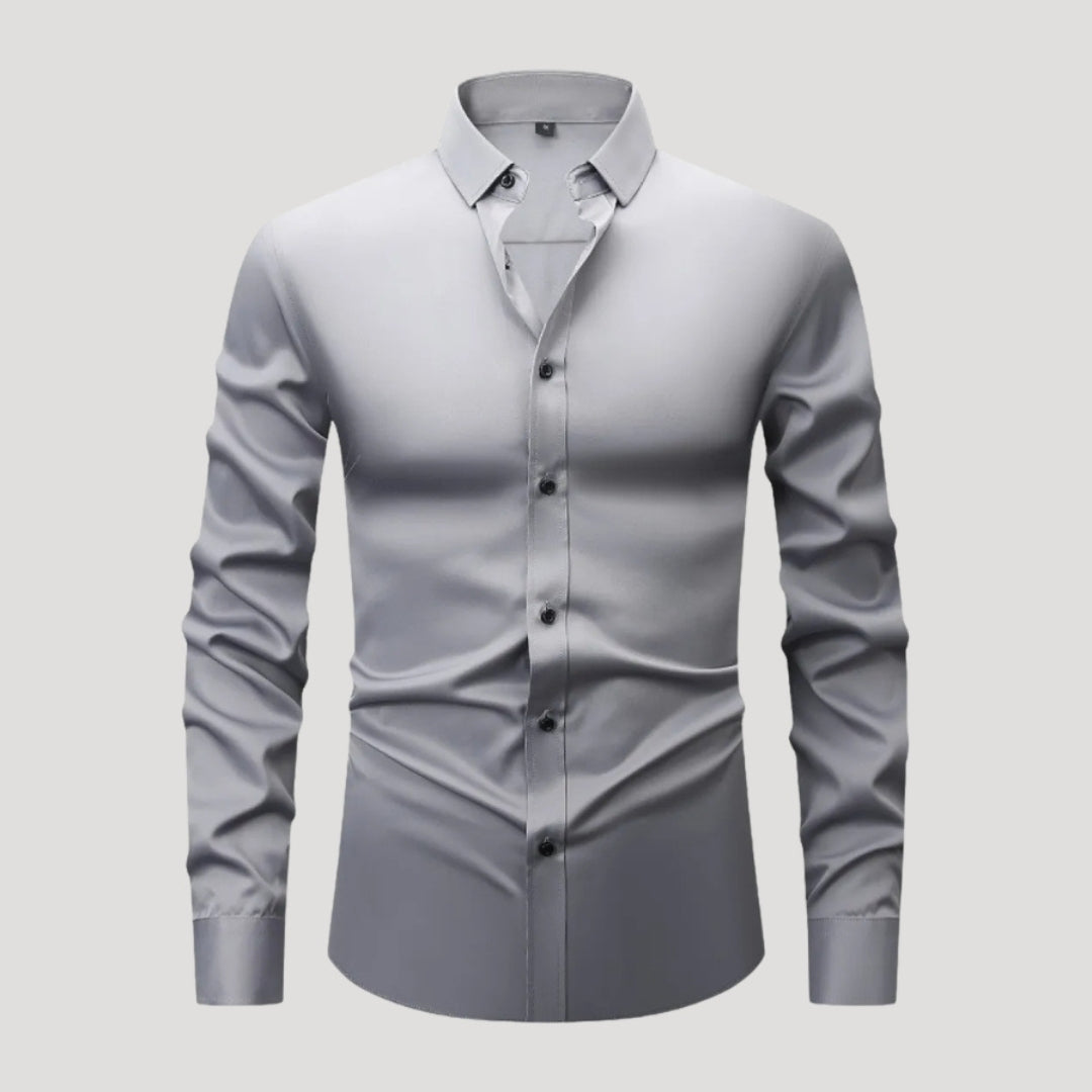 Men’s Slim Fit Dress Shirt Long Sleeve Stretch Button Up