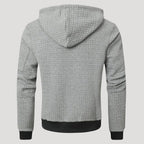 Men’s Waffle Knit Zip Hoodie Casual Lightweight Jacket