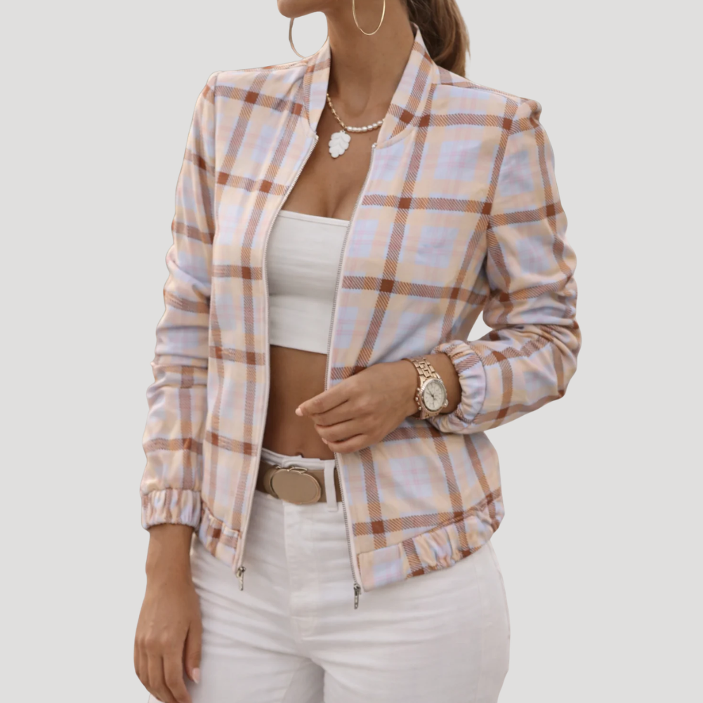 Dámska Bunda Bomber Prechodná Bunda Na Zips