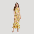 Women’s Summer Dress Floral Midi Sheer Embroidered Bodycon
