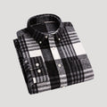 Men’s Plaid Flannel Overshirt Button Front Shacket