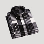 Men’s Plaid Flannel Overshirt Button Front Shacket
