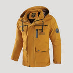 Men’s Hooded Puffer Jacket Zip Front Outdoor Coat