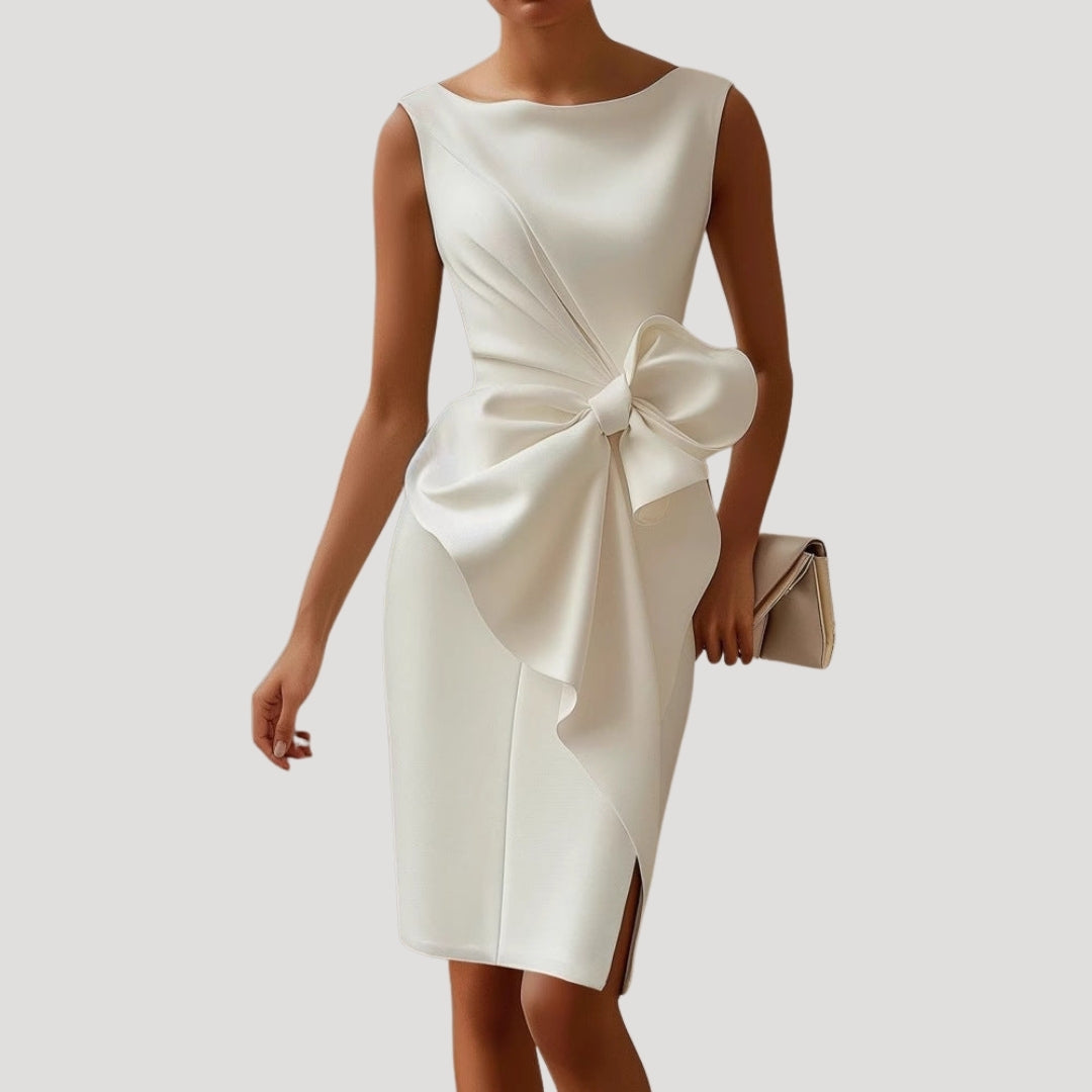 Women’s Formal Cocktail Mini Bodycon Sleeveless Bow Party