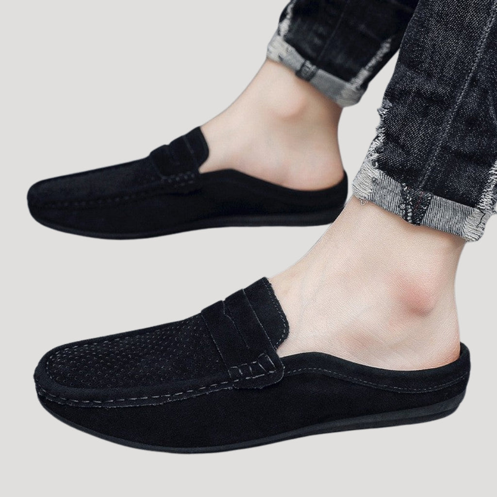 Men’s Slip On Loafers Breathable Suede Mule Casual