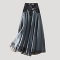 Women’s Long Skirt Pleated Tulle High Waist A Line