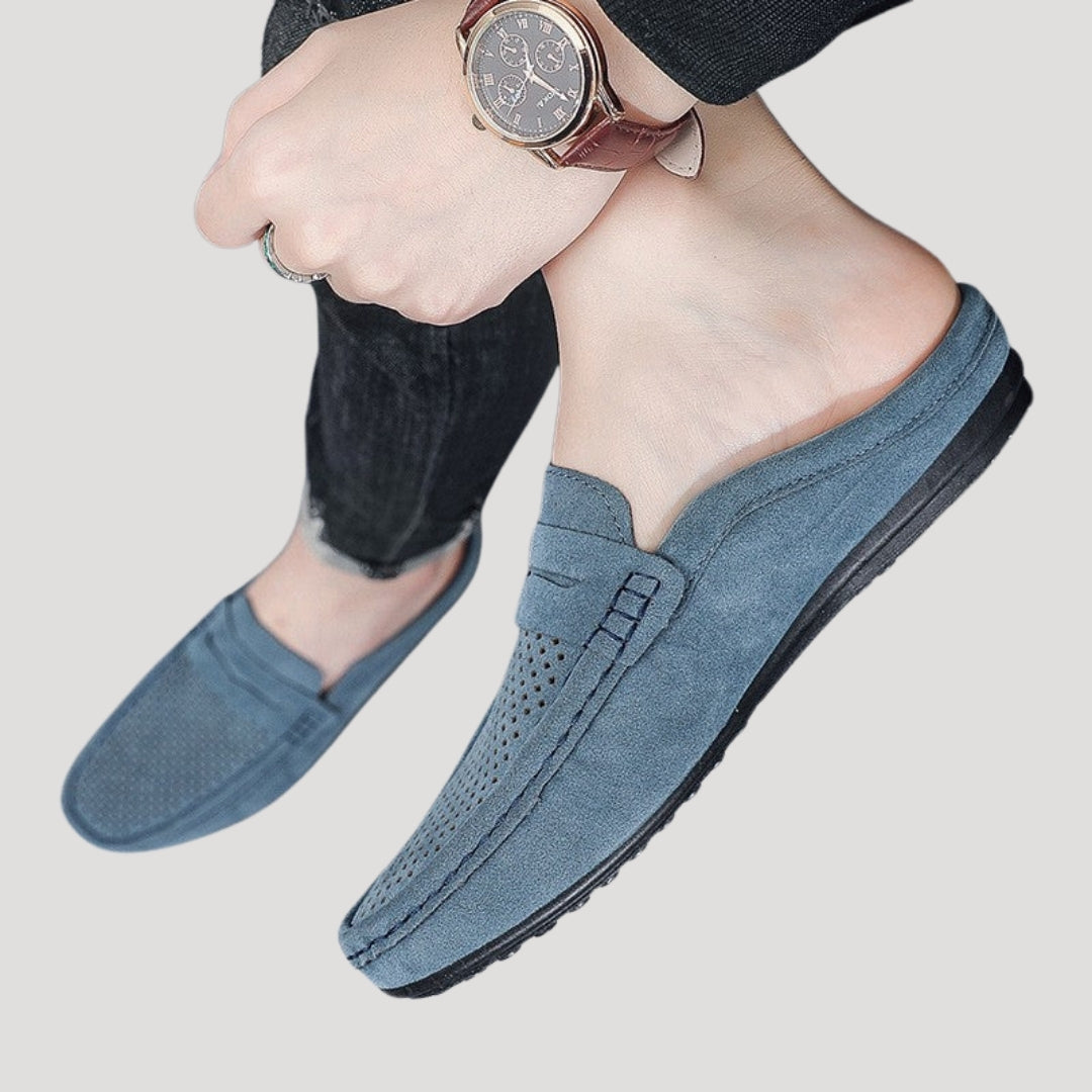 Men’s Slip On Loafers Breathable Suede Mule Casual
