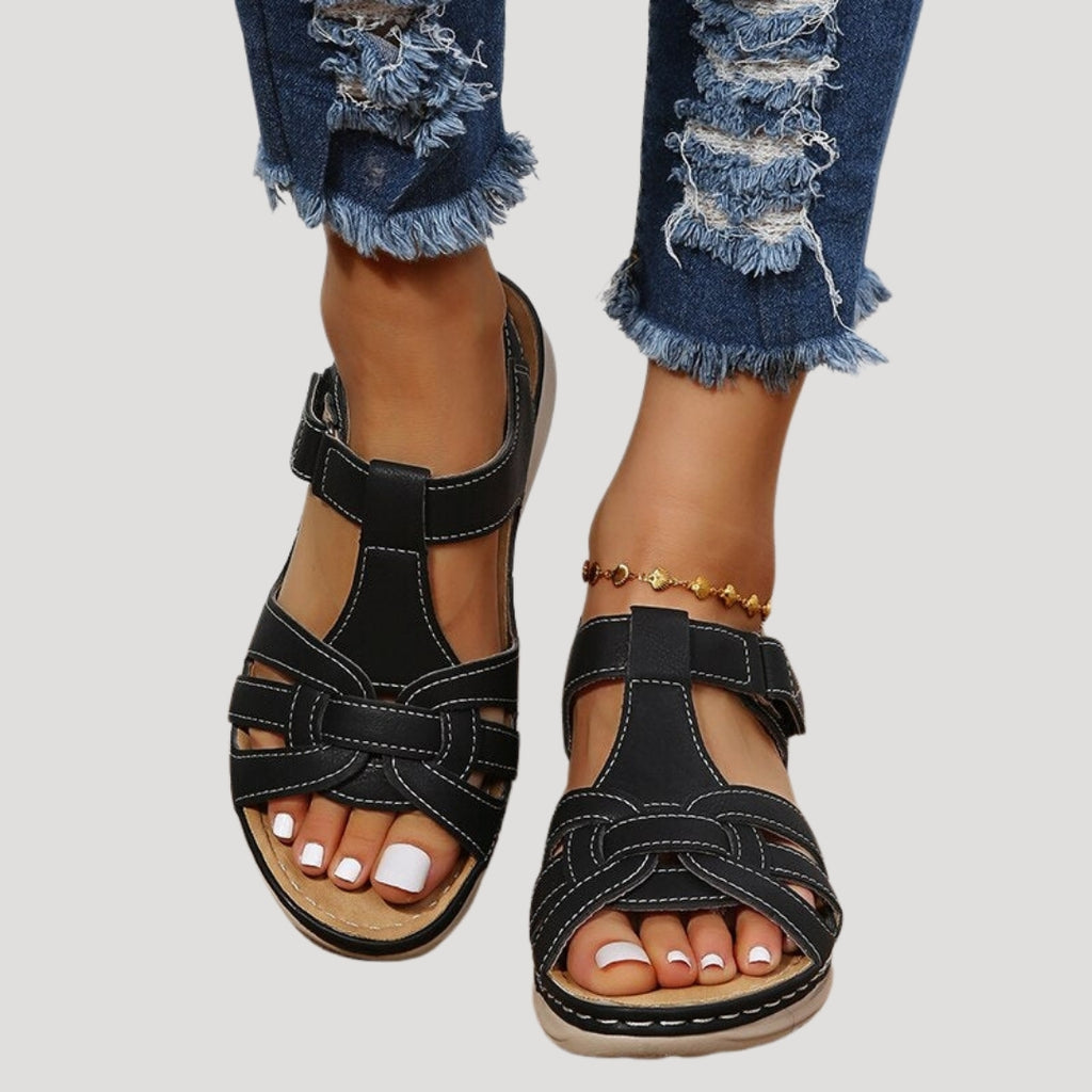 Women’s Open Toe Strap Sandals Comfortable Casual Summer Shoes