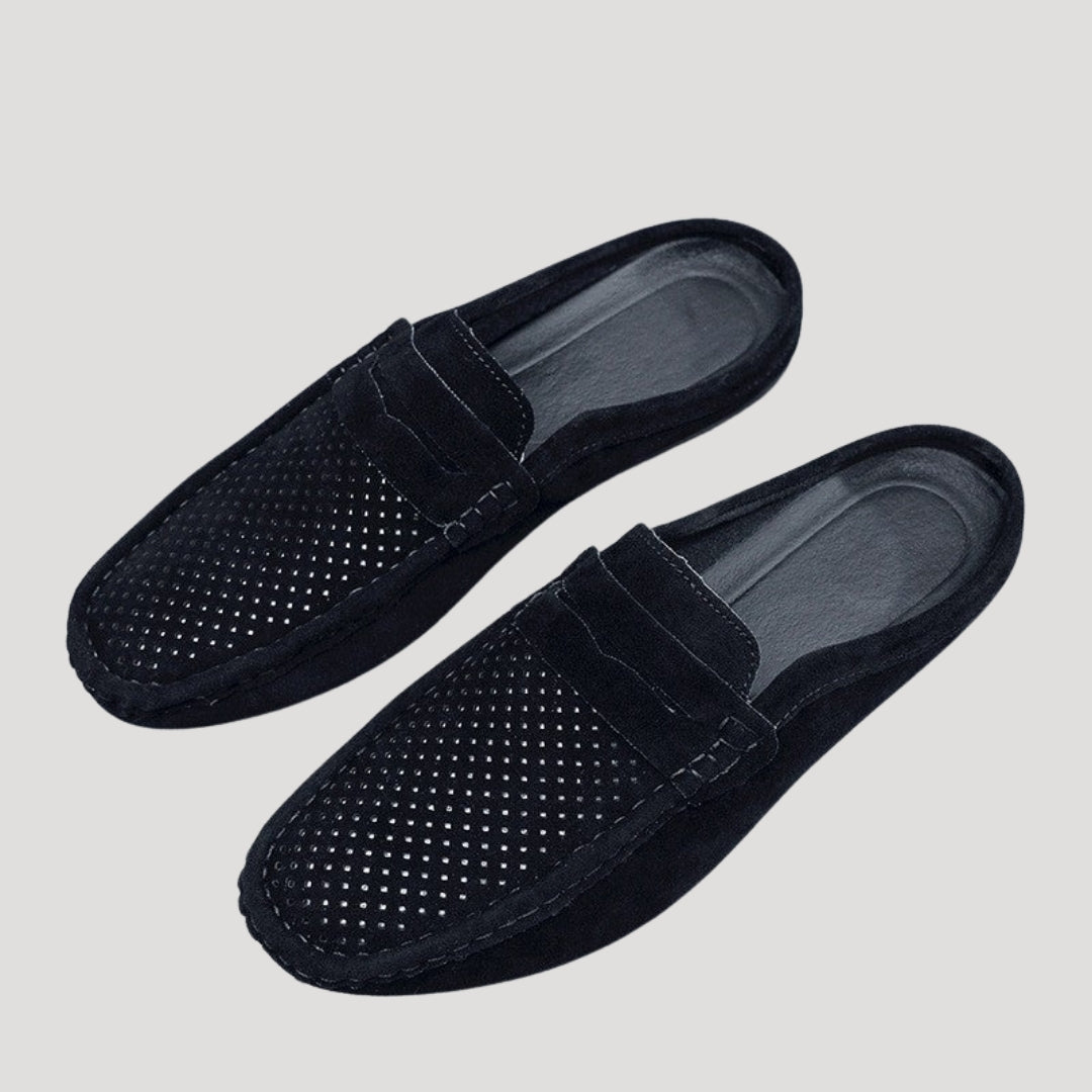 Men’s Slip On Loafers Breathable Suede Mule Casual