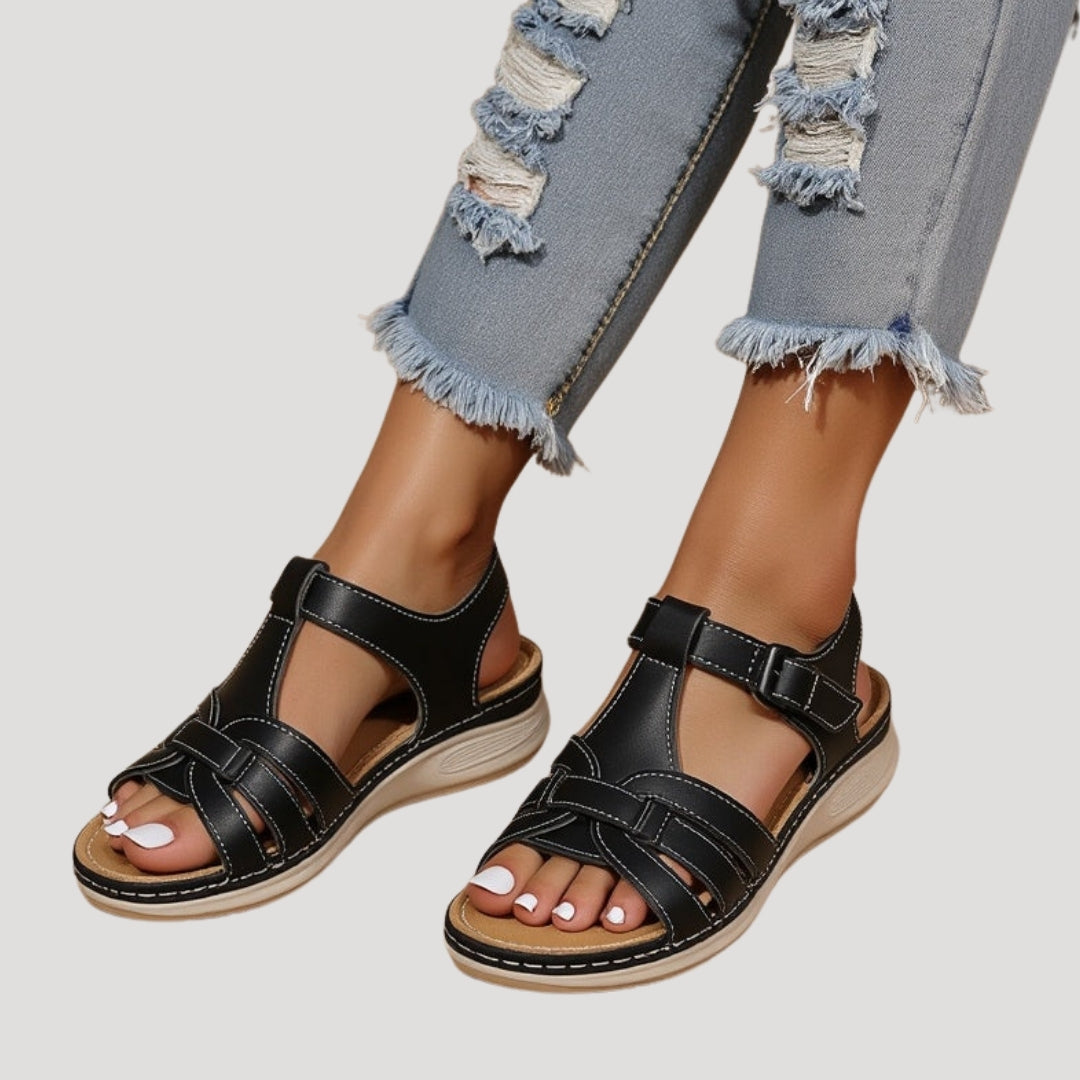 Women’s Open Toe Strap Sandals Comfortable Casual Summer Shoes