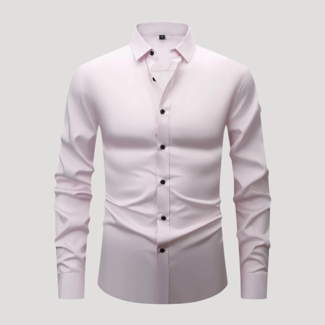 Men’s Slim Fit Dress Shirt Long Sleeve Stretch Button Up