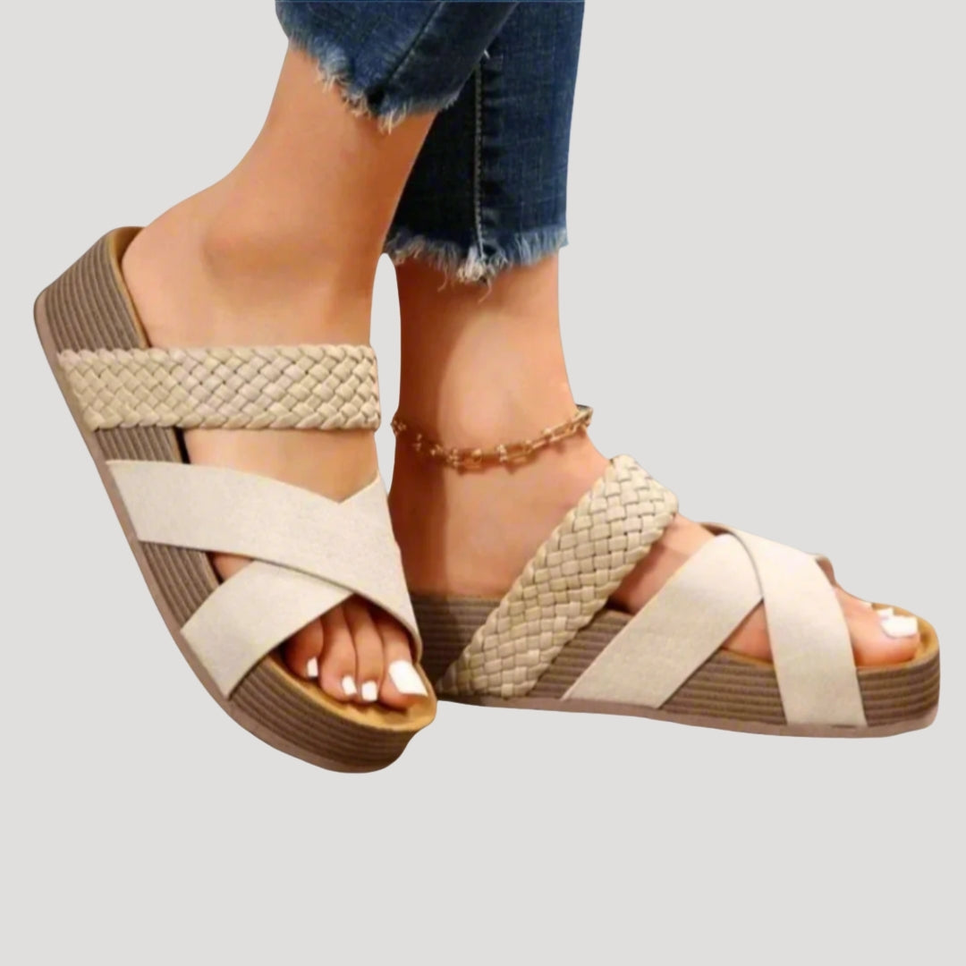Women’s Sandals Platform Slide Strap Braided Casual