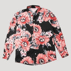 Men’s Slim Fit Patterned Shirt Long Sleeve Button Down Top