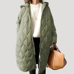 Women’s Hooded Quilted Long Puffer Parka Coat Outerwear