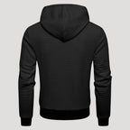 Men’s Waffle Knit Zip Hoodie Casual Lightweight Jacket
