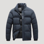 Men’s Hooded Puffer Jacket Quilted Zip Front Coat