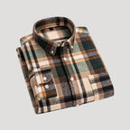 Men’s Plaid Flannel Overshirt Button Front Shacket