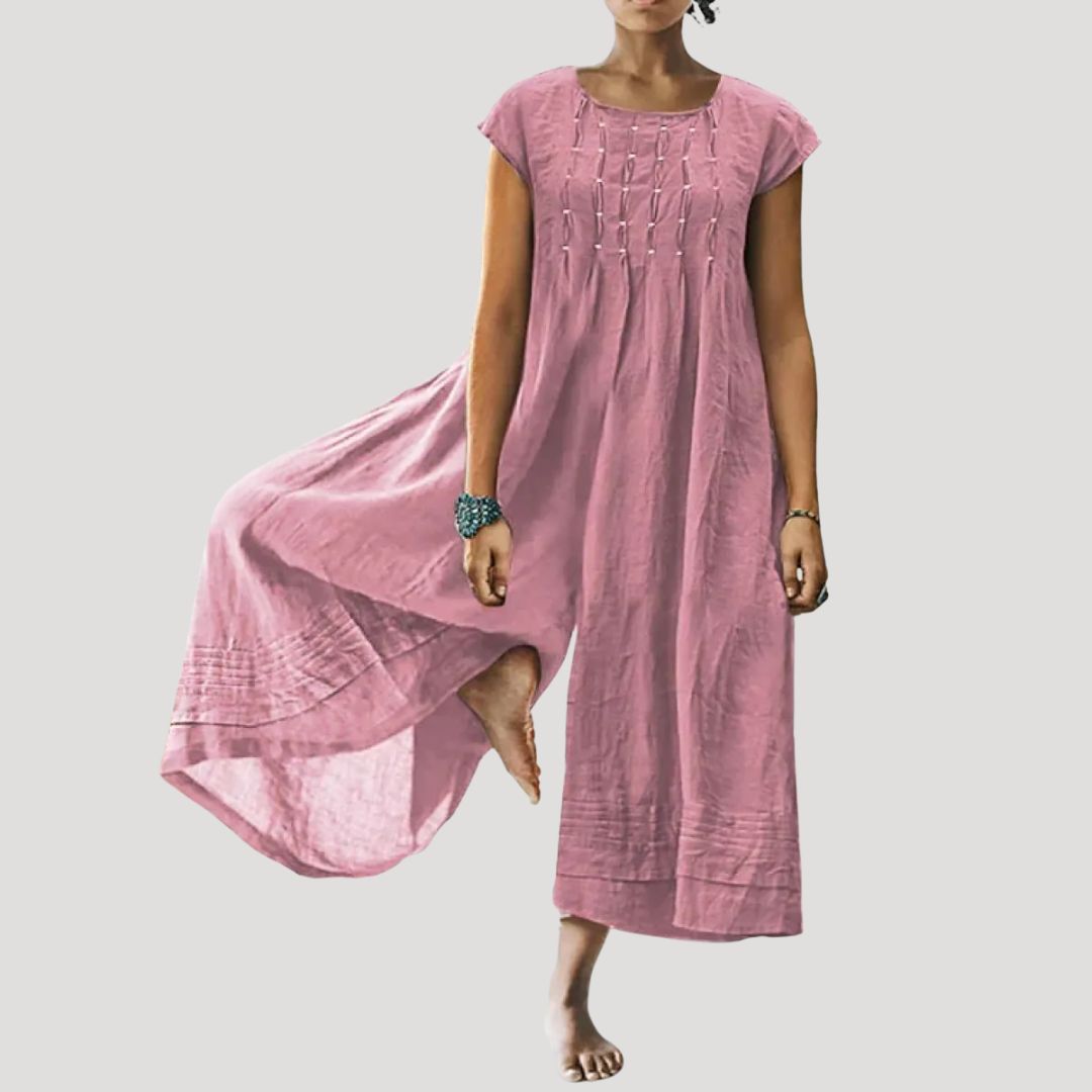 Women’s Linen Maxi Dress Relaxed Fit Flowing Casual Dress