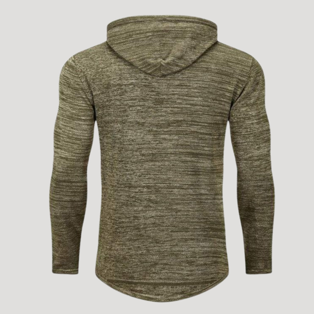 Men’s Slim Fit Knit Pullover Hoodie Casual Long Sleeve Sweatshirt