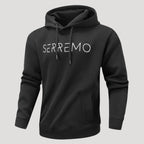 Men’s Black Graphic Pullover Hoodie Casual Streetwear Sweatshirt