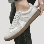 Men’s Suede Lace Up Sneakers Thick Sole Casual Shoes