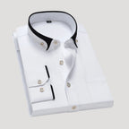 Men’s Contrast Collar Dress Shirt Button Up Formal Shirt