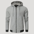 Men’s Waffle Knit Zip Hoodie Casual Lightweight Jacket