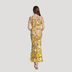 Women’s Summer Dress Floral Midi Sheer Embroidered Bodycon