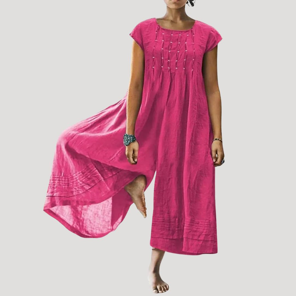 Women’s Linen Maxi Dress Relaxed Fit Flowing Casual Dress