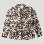 Men’s Slim Fit Patterned Shirt Long Sleeve Button Down Top