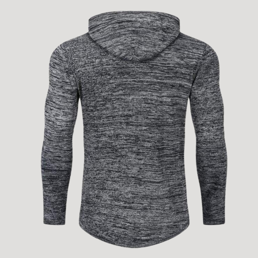 Men’s Slim Fit Knit Pullover Hoodie Casual Long Sleeve Sweatshirt