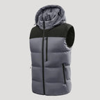Men’s Puffer Vest Hooded Quilted Sleeveless Jacket