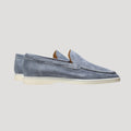 Men’s Light Blue Suede Loafers Slip On Casual Lightweight Shoes