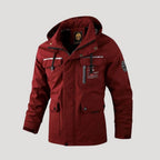 Men’s Hooded Puffer Jacket Zip Front Outdoor Coat
