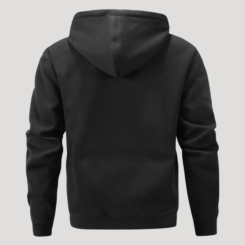 Men’s Black Graphic Pullover Hoodie Casual Streetwear Sweatshirt