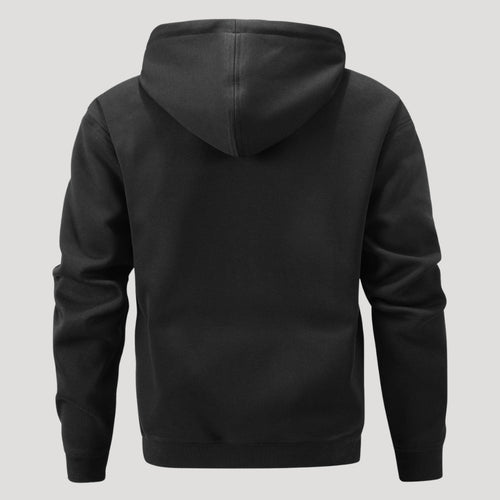 Men’s Black Graphic Pullover Hoodie Casual Streetwear Sweatshirt